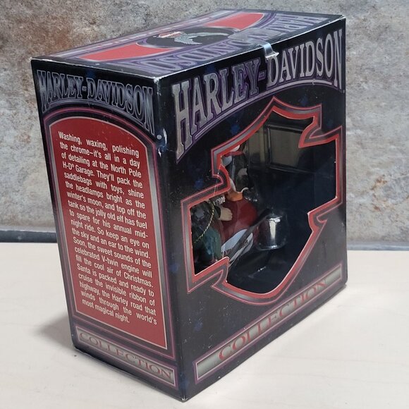 Harley Davidson North Pole Motorcycle Club Ornament Elf and Penguin on Gas Tank - Picture 5 of 7